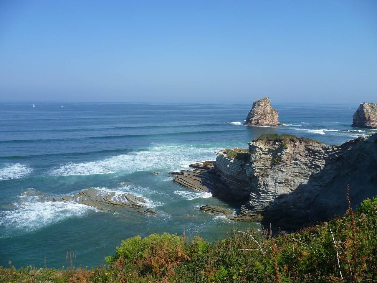 La côte de tourisme à Hendaye
